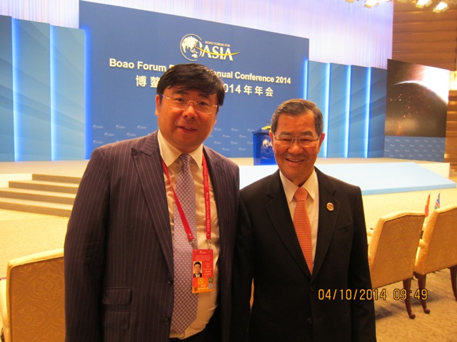 Former vice Leader of Taiwan Xiao Wanchang and President Li Yong