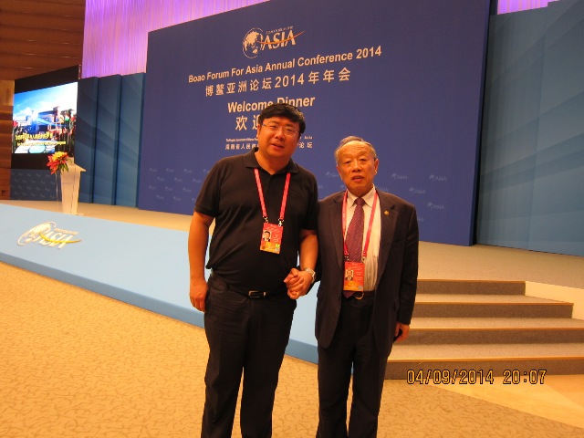 Former Foreign Minister Li Zhaoxing and President Li Yong