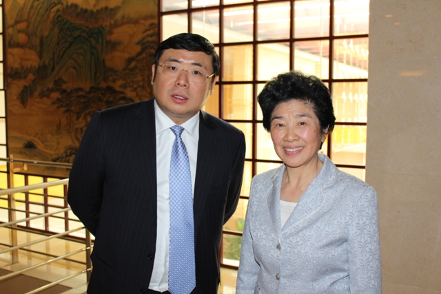 Wang Zhizhen, the former Vice Chairwoman of the National Committee of the CPPCC and President Li Yong
