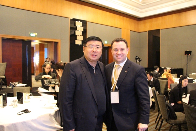 President Li Yong took the picture with Premier of New South Wales of Australia Mike Baird, Minister for Trade, Tourism and Major Events of New South Wales of Australia Stuart Ayres