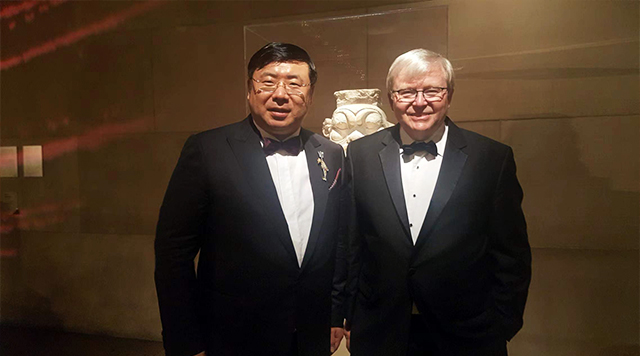 President Li Yong and his old friend, the former Prime Minister of  Australia Kevin  Rudd gathered together for several times.