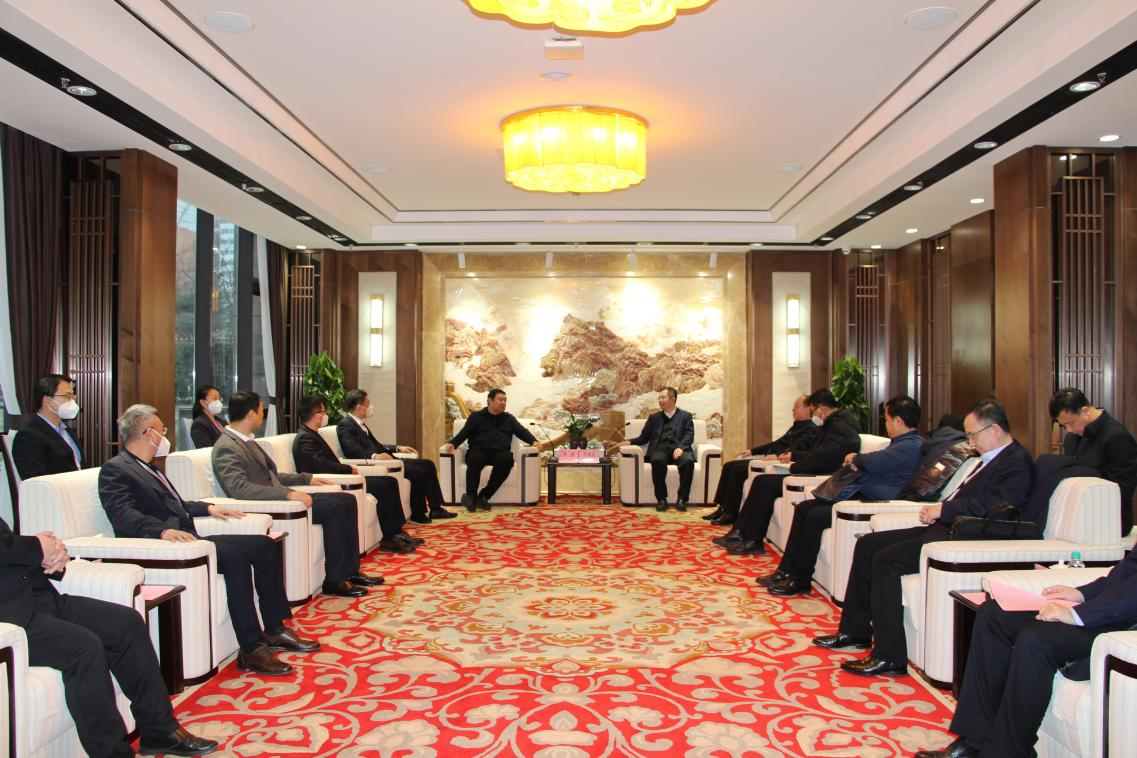 President Li Yong met with the delegation of Li Xiwen, the Secretary of Heihe Municipal Committee of the Communist Party of China, and joined the conference on the special report of project cooperation between both parties.